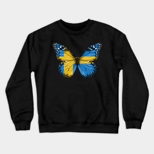 Swede Flag  Butterfly - Gift for Swede From Sweden Crewneck Sweatshirt